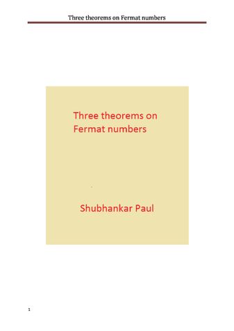 Three theorems on Fermat numbers