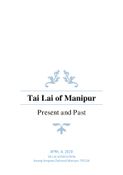 Tai Lai of Manipur