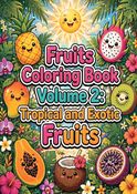 Kawaii Fruits: Bold and Easy Coloring Book - Volume 2