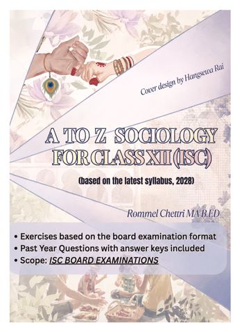 A TO Z SOCIOLOGY FOR CLASS XII (ISC)