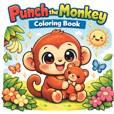 Punch Monkey Coloring Book for Kids: Fun & Funny Monkey Adventures | Easy Animal Coloring Pages for Toddlers & Children Ages 3-8