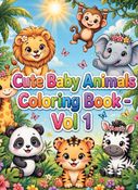 Cute Animals Colouring Book - Volume 1