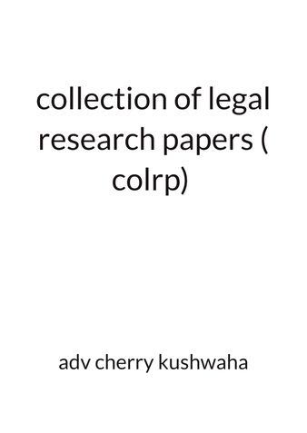 collection of legal research papers level 1, vol 1