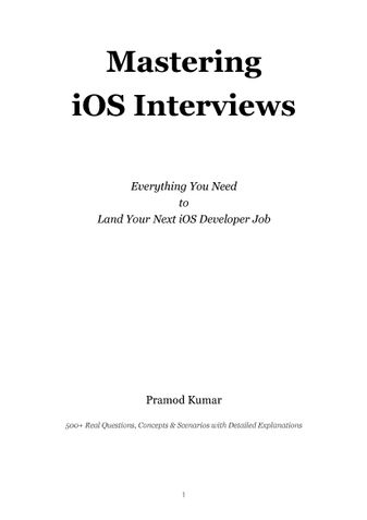 Mastering iOS Interviews