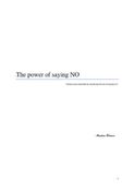 The power of saying NO - "Unlock your potential by mastering the art of saying no”.