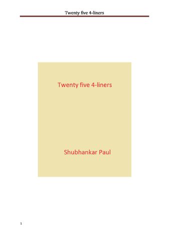 Twenty five 4-liners