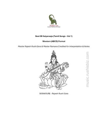 PDF - Best 99 Ilaiyaraaja (Tamil Songs - Vol 1)  Western (ABCD) Format
