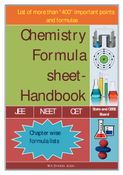 Chemistry Formula sheet- Handbook