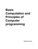 Basic Computation And Principles of Computer Programming