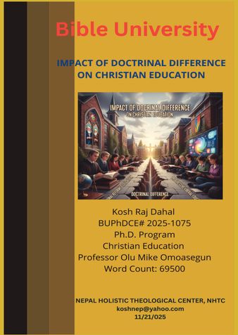 Impact Of Doctrinal Difference On Christian Education