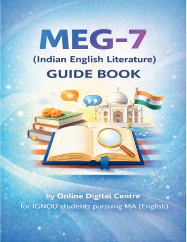 MEG 7 Indian English Literature Guide Book