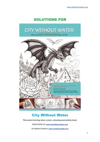 Solutions for City Without Water B/W Comic Book