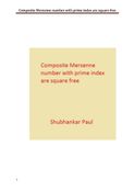 Composite Mersenne number with prime index are square free