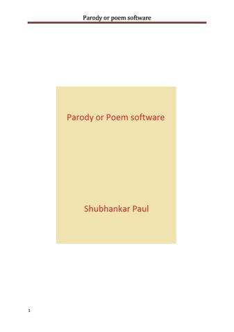 Parody or poem software