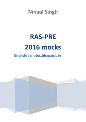 RAS pre-2016 mock tests
