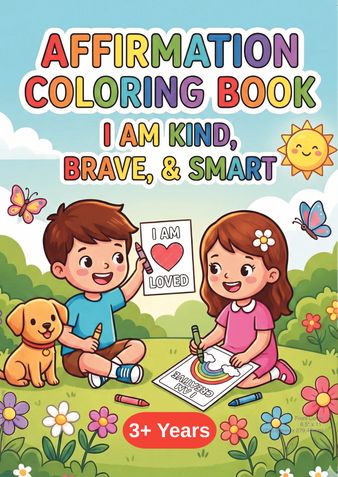 Affirmation Coloring Book: I am kind, brave & smart