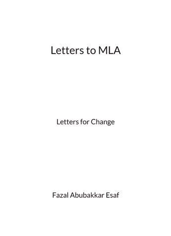 Letters to MLA