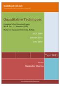Solved Paper Quantitative Techniques/Methods July 2009, January 2010 , July 2010