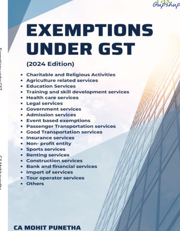 Exemptions under GST