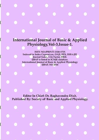 International Journal of  Basic and Applied Physiology-2014, Vol-3, Issue-1.