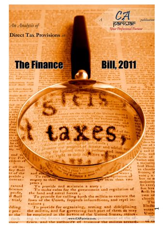 Direct Tax Provisions - Finance Bill 2011