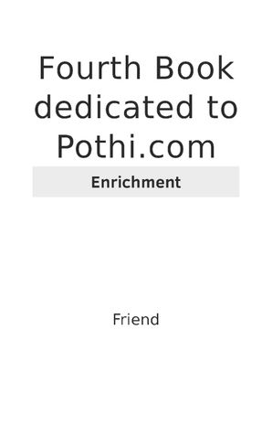 Fourth Book dedicated to Pothi.com
