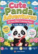 Cute Panda Adventures Kids Coloring book