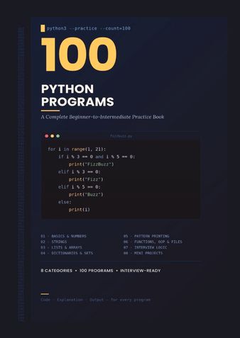 100 PYTHON PROGRAMS