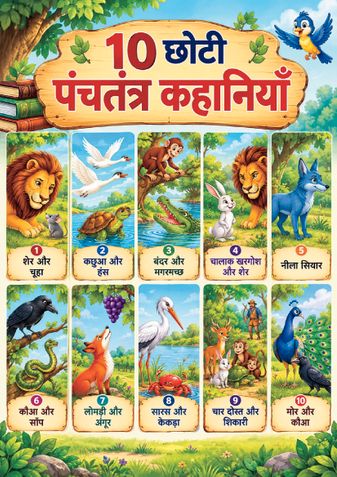 10 छोटी पंचतंत्र कहानियाँ : 10 Short Panchatantra Stories