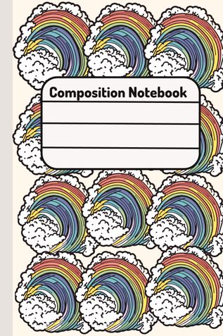 Composition Notebook Rainbow Themed