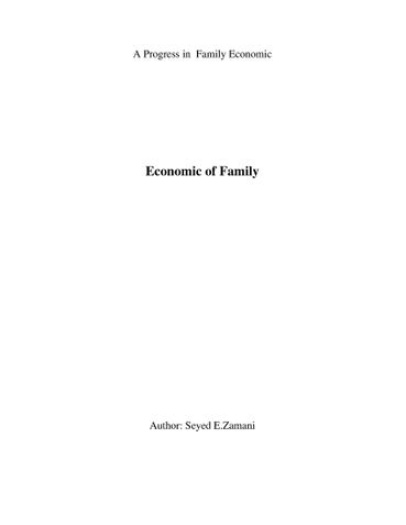 Economic of Family