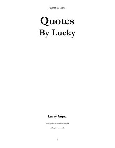 Quotes By Lucky