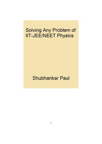 Solving Any Problem of IIT-JEE/NEET Physics