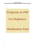 Programs in PHP