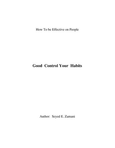 Good  Control Your  Habits