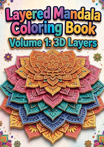 Layered Mandala Bliss Coloring Book