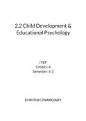 2.2 Child Development & Educational Psychology