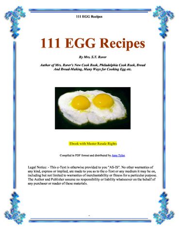 111 EGG Recipes