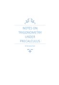 Notes On Trigonometry Under Pre-calculus