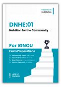 DNHE 01 Nutrition for the Community | IGNOU Exam Preparation Guide Book