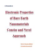 Electronic Properties of Rare Earth Nanomaterials-Concise and Novel Approach
