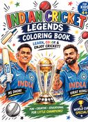 INDIAN CRICKET LEGENDS COLORING BOOK FOR KIDS