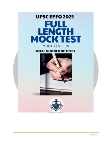 UPSC EPFO/APFC Full-Length Mock Test IV: 120 Topic-Wise Practice Questions with Explanations