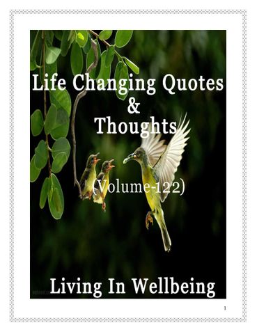 Life Changing Quotes & Thoughts (Volume 122)