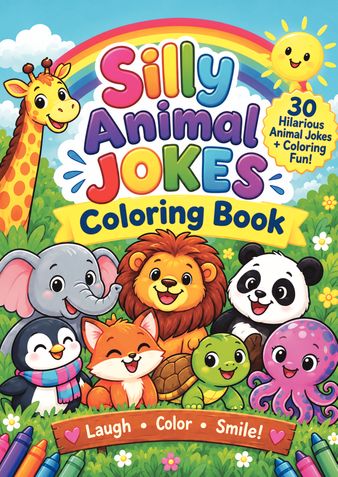 Silly animal coloring book