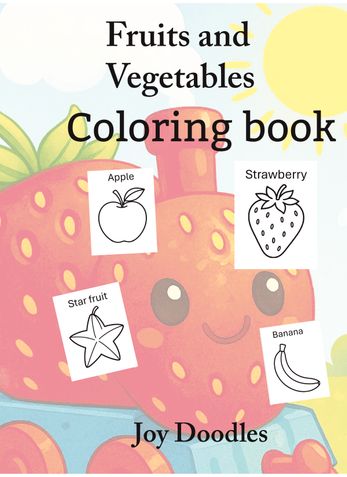 Fruits and vegetables Colouring Book