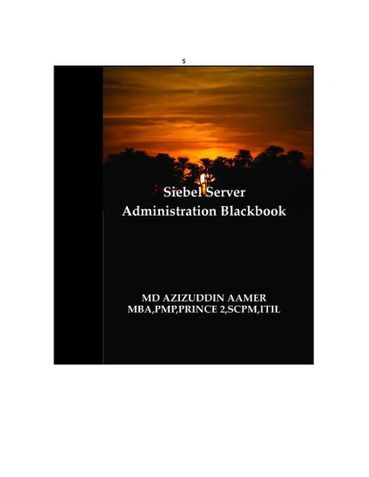 Siebel Server Administration Blackbook
