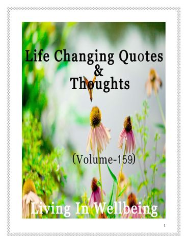 Life Changing Quotes & Thoughts (Volume 159)