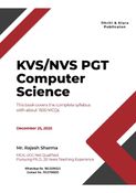 KVS/NVS PGT Computer Science