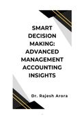 Smart Decision Making: Advanced Management Accounting Insights